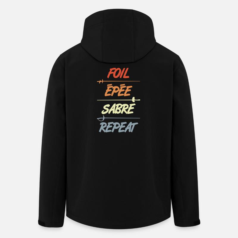 Foil Epee Sabre Repetition - Men’s Recycled Softshell Jacket by Stanley/Stella - black