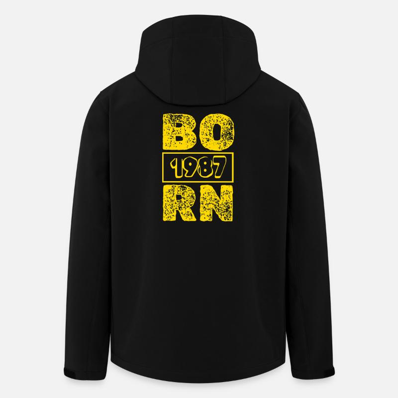 1987 - Men’s Recycled Softshell Jacket by Stanley/Stella - black