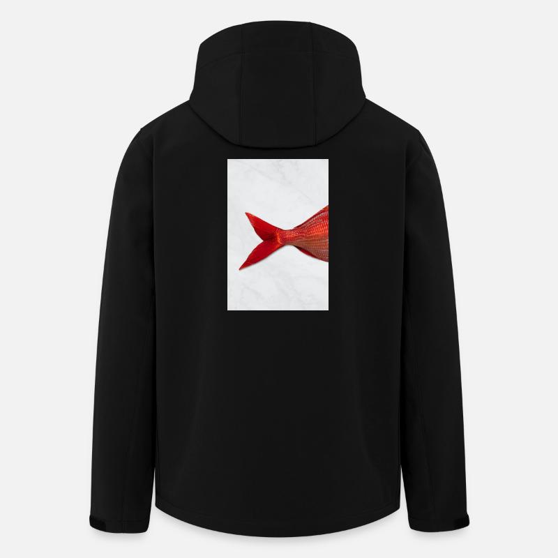 Red Fish Minimal Art Design - Veste softshell homme en polyester recyclé Stanley/Stella - noir