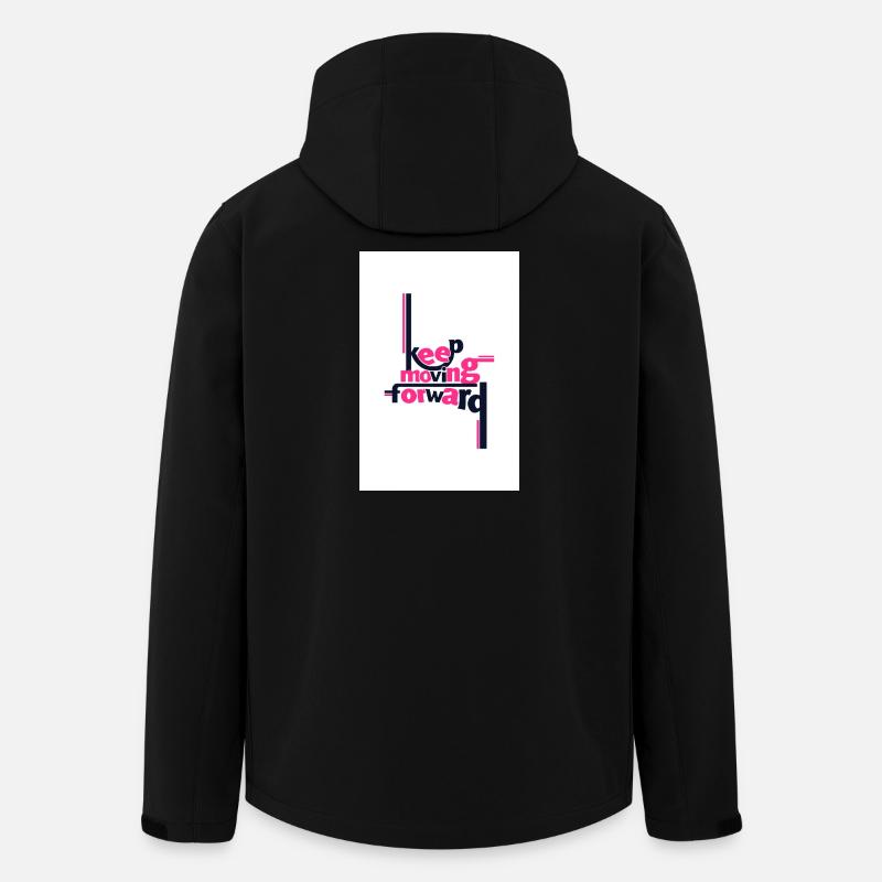 Continuez d’avancer Déclaration audacieuse rose - Veste softshell homme en polyester recyclé Stanley/Stella - noir
