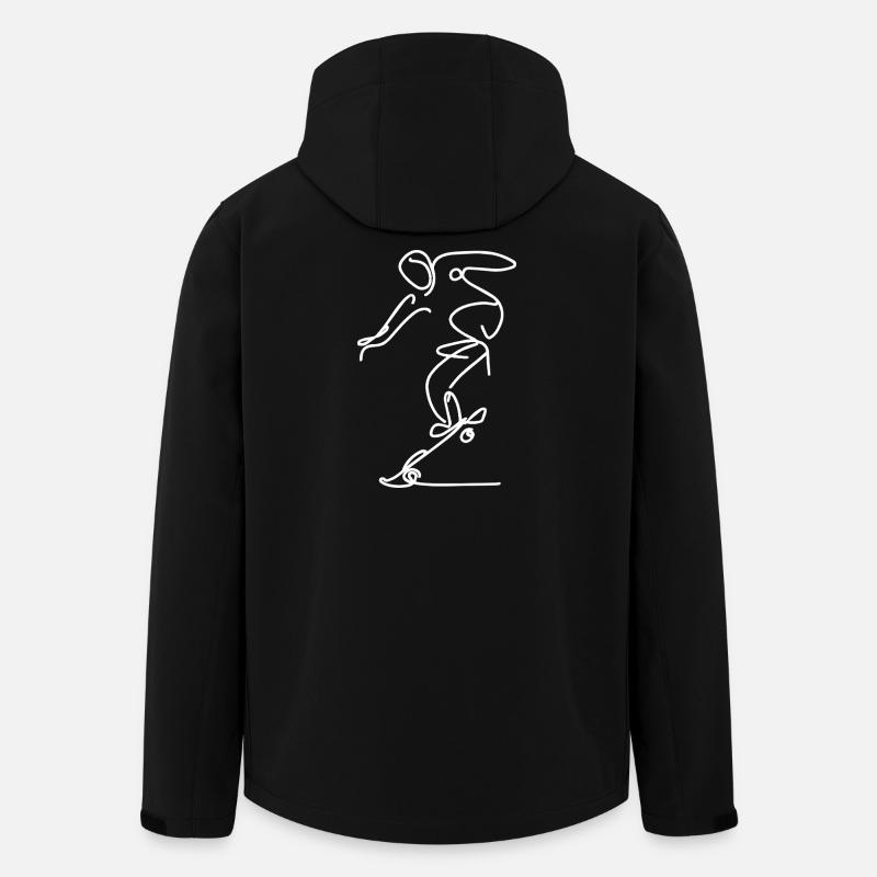 Skateboarder Drawing - Men’s Recycled Softshell Jacket by Stanley/Stella - black