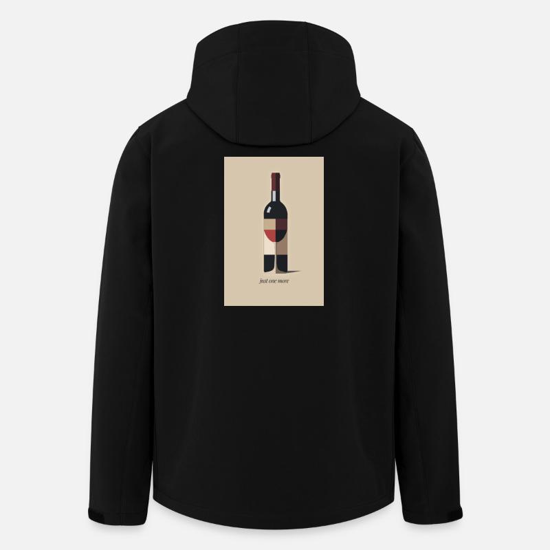 Wein Design just one more - Recycelte Männer Softshell-Jacke von Stanley/Stella - Schwarz