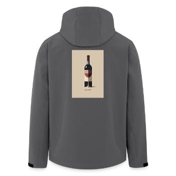 Wine Not funny wine saying - Men’s Recycled Softshell Jacket by Stanley/Stella - black - Back - AI Model Male 185 light (185cm)