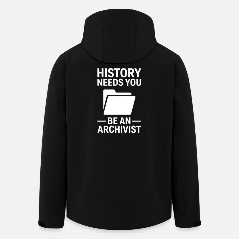 Die Geschichte braucht dich, Archivar. - Recycelte Männer Softshell-Jacke von Stanley/Stella - Schwarz