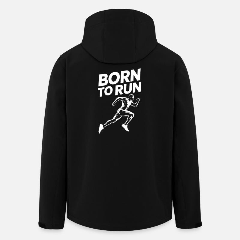 Born to Run: Athletic Silhouette - Men’s Recycled Softshell Jacket by Stanley/Stella - black