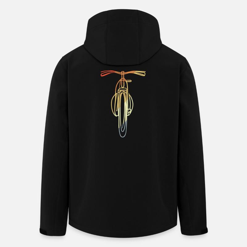 Fahrrad front Illustration - Recycelte Männer Softshell-Jacke von Stanley/Stella - Schwarz
