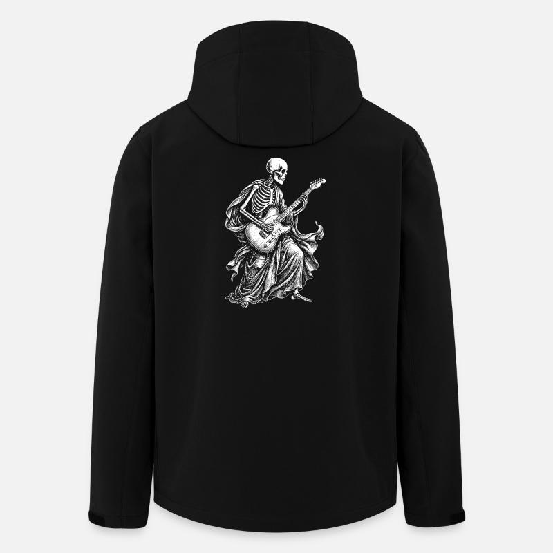 Guitariste squelette en robe fluide - Veste softshell homme en polyester recyclé Stanley/Stella - noir