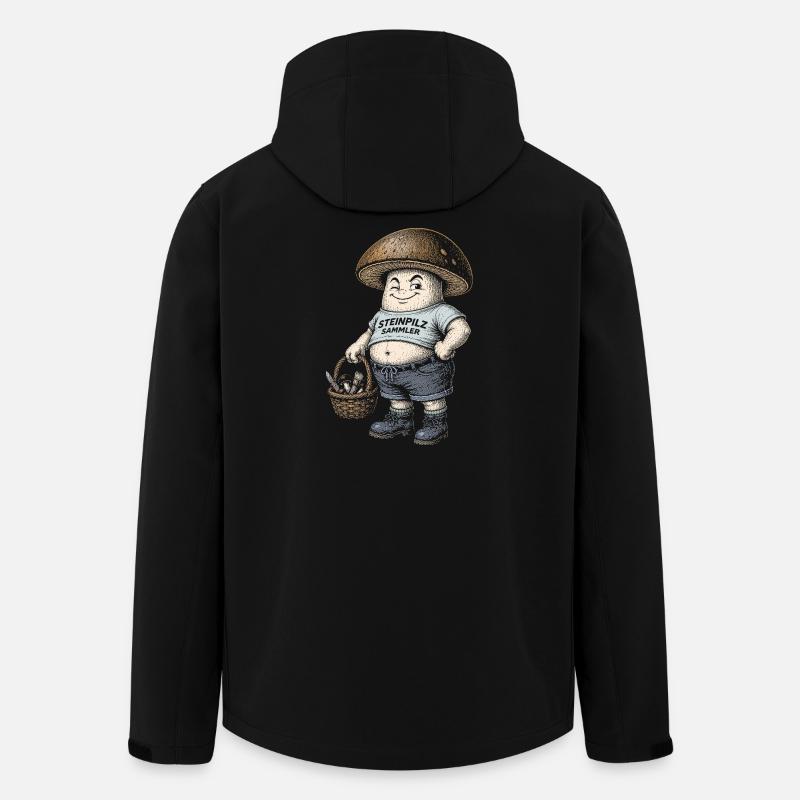 Steinpilze - Recycelte Männer Softshell-Jacke von Stanley/Stella - Schwarz