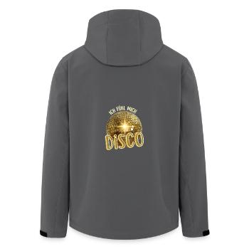 Ich fühl mich Disco. Tanzen Tänzer Discothek - Recycelte Männer Softshell-Jacke von Stanley/Stella - Schwarz - Hinten - AI Model Male 185 light (185cm)