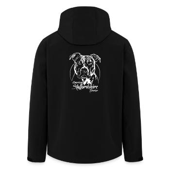 AMERICAN STAFFORDSHIRE TERRIER Hunde Wilsigns - Recycelte Männer Softshell-Jacke von Stanley/Stella - Schwarz - Hinten - AI Model Male 185 light (185cm)