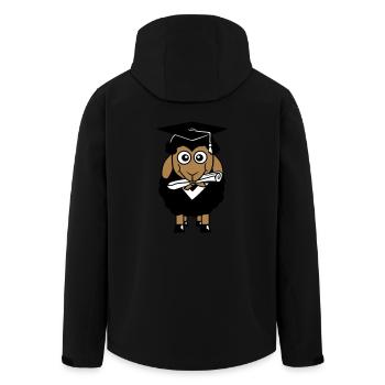 Sheep School Certificate College Graduation Abi Students - Men’s Recycled Softshell Jacket by Stanley/Stella - black - Back - AI Model Male 185 light (185cm)