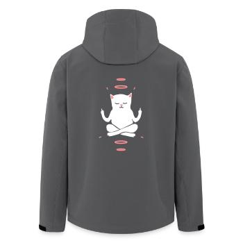 Woosah Cat - Men’s Recycled Softshell Jacket by Stanley/Stella - black - Back - AI Model Male 185 light (185cm)