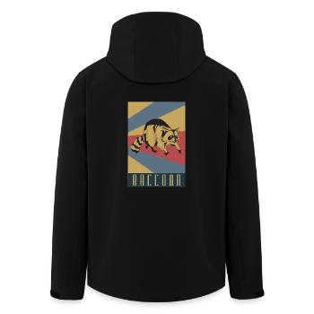 Raton laveur rétro raton laveur - Veste softshell homme en polyester recyclé Stanley/Stella - noir - Dos - AI Model Male 185 light (185cm)