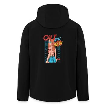 Beach Girl - Cover Girl - Magazine Design Geschenki - Men’s Recycled Softshell Jacket by Stanley/Stella - black - Back - AI Model Male 185 light (185cm)