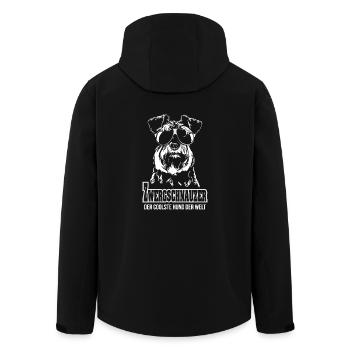 ZWERGSCHNAUZER coolster Hund Wilsigns Hundespruch - Recycelte Männer Softshell-Jacke von Stanley/Stella - Schwarz - Hinten - AI Model Male 185 light (185cm)