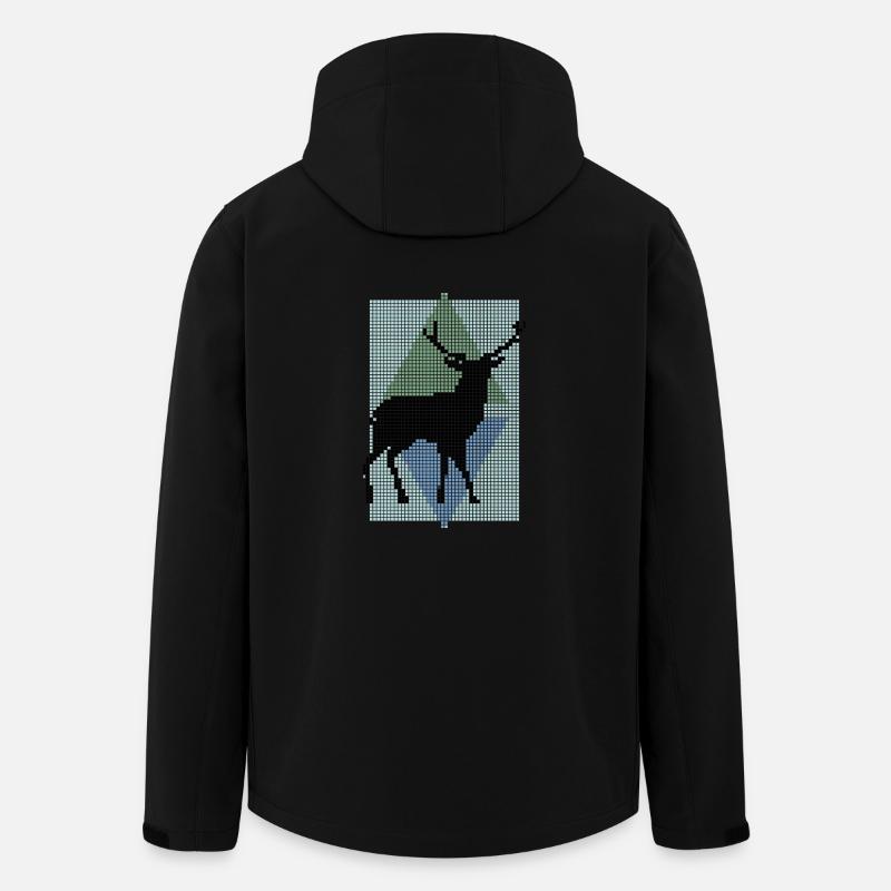 cerf - Veste softshell homme en polyester recyclé Stanley/Stella - noir