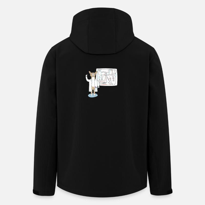 Lama as scientist explains connections - Men’s Recycled Softshell Jacket by Stanley/Stella - black