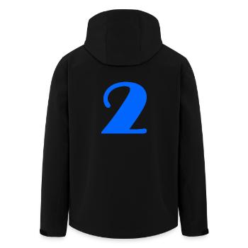 2 JAHRE. 2. JUBILÄUM. GEBURTSTAG 2 JAHRE. 2 - Recycelte Männer Softshell-Jacke von Stanley/Stella - Schwarz - Hinten - AI Model Male 185 light (185cm)