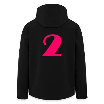 2. 2 YEARS. 2ND ANNIVERSARY. BIRTHDAY 2 YEARS - Men’s Recycled Softshell Jacket by Stanley/Stella - black - Back - AI Model Male 185 light (185cm)