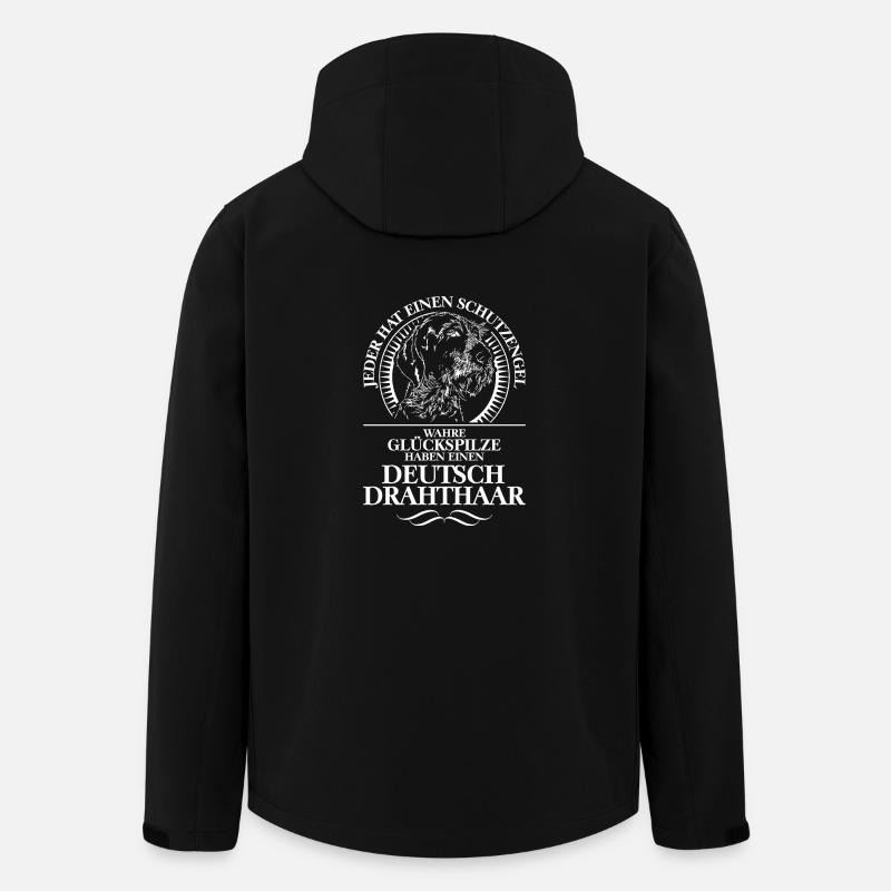 DEUTSCH DRAHTHAAR Schutzengel Wilsigns Geschenk - Recycelte Männer Softshell-Jacke von Stanley/Stella - Schwarz
