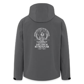 DEUTSCH KURZHAAR Schutzengel WILSIGNS Jagdhund - Recycelte Männer Softshell-Jacke von Stanley/Stella - Schwarz - Hinten - AI Model Male 185 light (185cm)