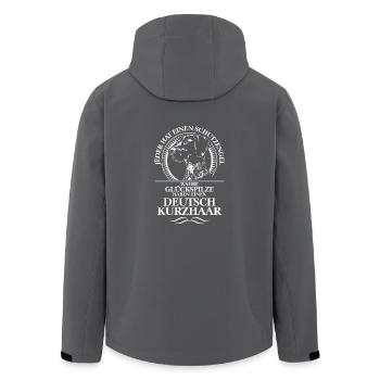DEUTSCH KURZHAAR Schutzengel Hundespruch Wilsigns - Recycelte Männer Softshell-Jacke von Stanley/Stella - Schwarz - Hinten - AI Model Male 185 light (185cm)