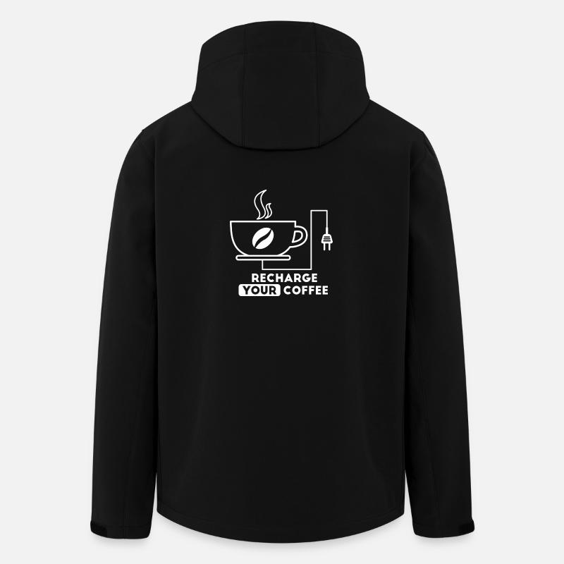 Recharge your coffee - Men’s Recycled Softshell Jacket by Stanley/Stella - black