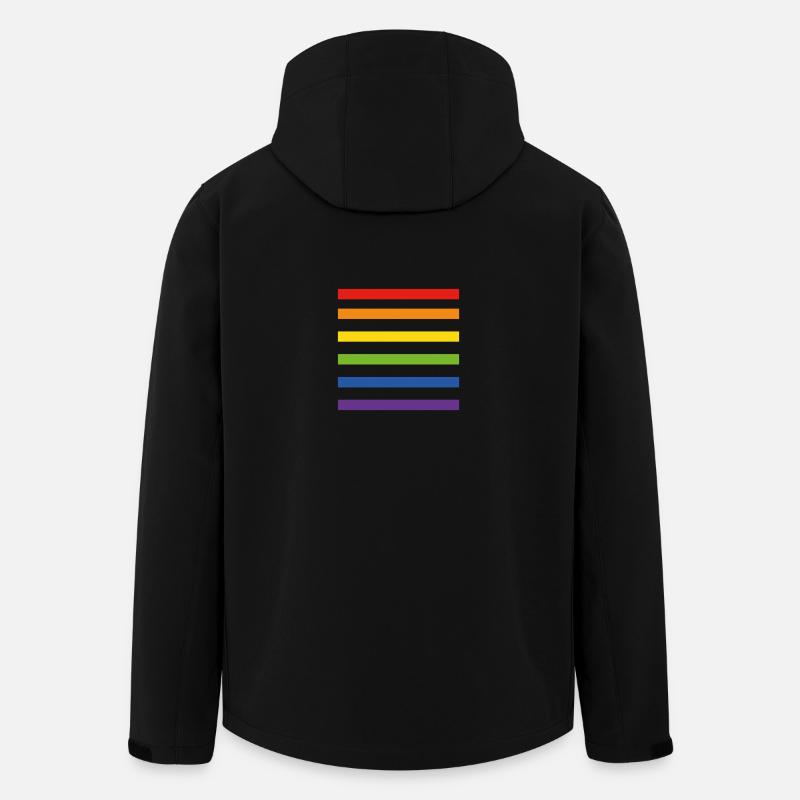 Regenbogenfahne - Recycelte Männer Softshell-Jacke von Stanley/Stella - Schwarz