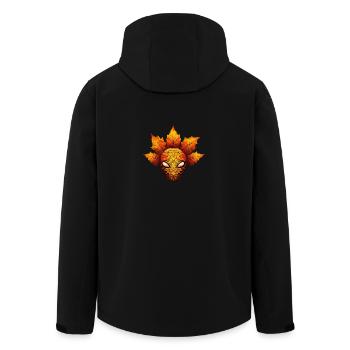 Visage extraterrestre fait de feuilles d’automne colorées - Veste softshell homme en polyester recyclé Stanley/Stella - noir - Dos - AI Model Male 185 light (185cm)