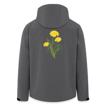 Pissenlit réaliste, pissenlit, pissenlit - Veste softshell homme en polyester recyclé Stanley/Stella - noir - Dos - AI Model Male 185 light (185cm)