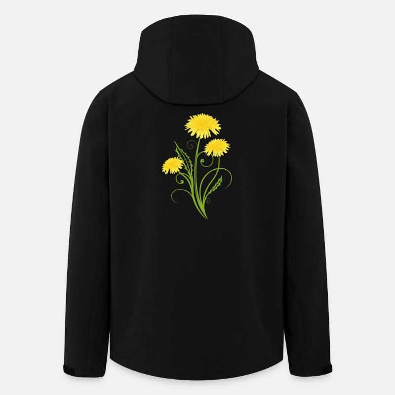 Realistic dandelion, Löwenzahn, Pusteblume - Recycelte Männer Softshell-Jacke von Stanley/Stella - Schwarz