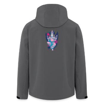 Ganesha dein Glücksgott macht den WEG frei - Recycelte Männer Softshell-Jacke von Stanley/Stella - Schwarz - Hinten - AI Model Male 185 light (185cm)