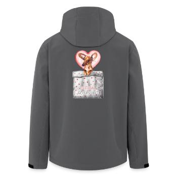 Official sleepshirt cute dachshund - Men’s Recycled Softshell Jacket by Stanley/Stella - black - Back - AI Model Male 185 light (185cm)