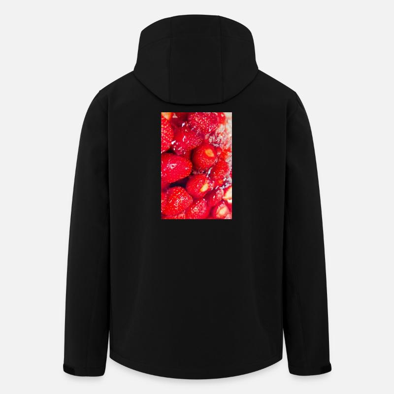 Frische Erdbeeren Erdbeerposter - Recycelte Männer Softshell-Jacke von Stanley/Stella - Schwarz
