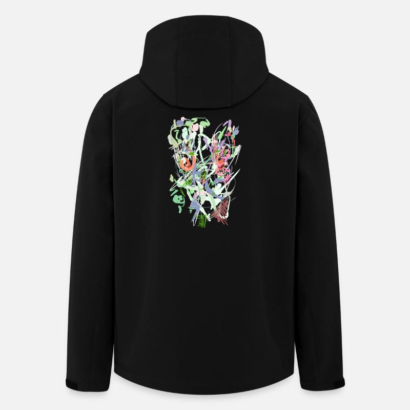 Hintergrund Design - Pastell - Recycelte Männer Softshell-Jacke von Stanley/Stella - Schwarz