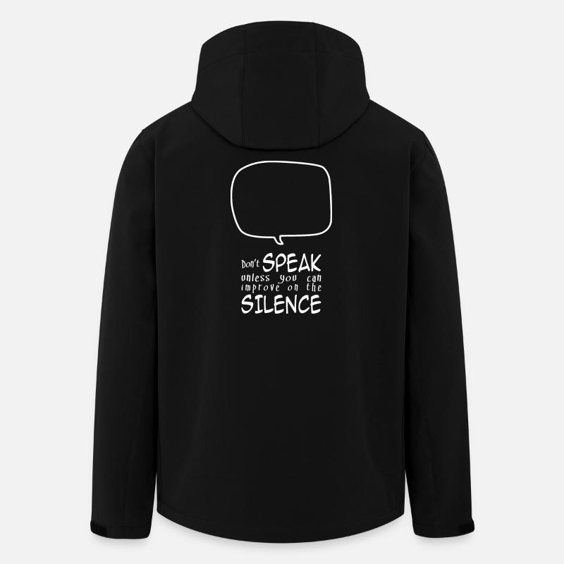 Don't Speak (dark) - Men’s Recycled Softshell Jacket by Stanley/Stella - black