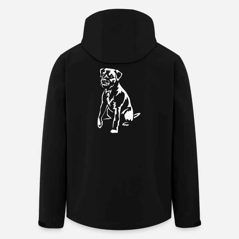 Border Terrier "Black Edition" - Men’s Recycled Softshell Jacket by Stanley/Stella - black