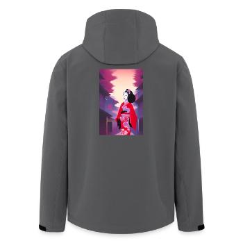 Geisha 5 - Veste softshell homme en polyester recyclé Stanley/Stella - noir - Dos - AI Model Male 185 light (185cm)