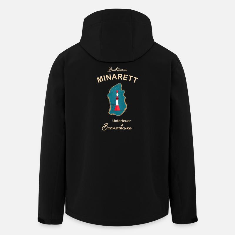Bremerhaven, lighthouse underfire, minaret, - Men’s Recycled Softshell Jacket by Stanley/Stella - black