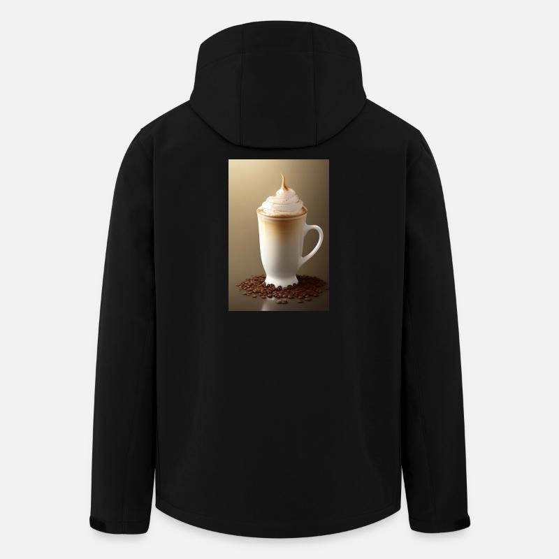 Kaffee, Kaffeebohnen - Recycelte Männer Softshell-Jacke von Stanley/Stella - Schwarz