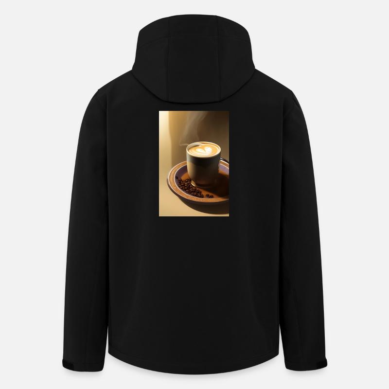 Coffee, coffee beans - Men’s Recycled Softshell Jacket by Stanley/Stella - black