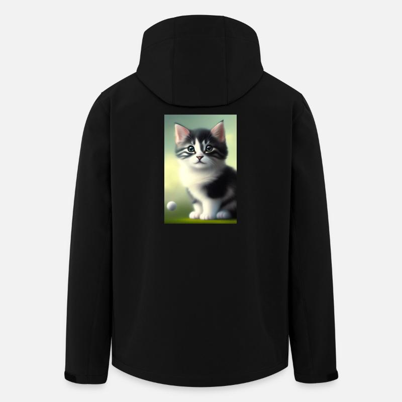Bébé chat - Veste softshell homme en polyester recyclé Stanley/Stella - noir