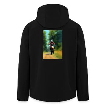 Équitation en motocross - Veste softshell homme en polyester recyclé Stanley/Stella - noir - Dos - AI Model Male 185 light (185cm)