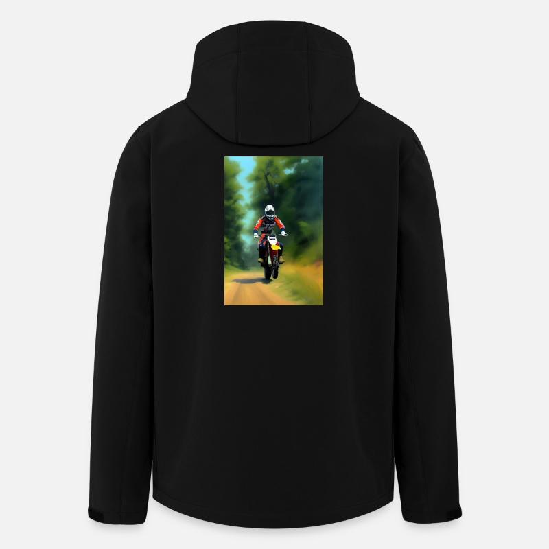 Motocross Fahren - Recycelte Männer Softshell-Jacke von Stanley/Stella - Schwarz