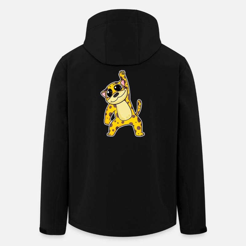 Jaguar Katze - Recycelte Männer Softshell-Jacke von Stanley/Stella - Schwarz