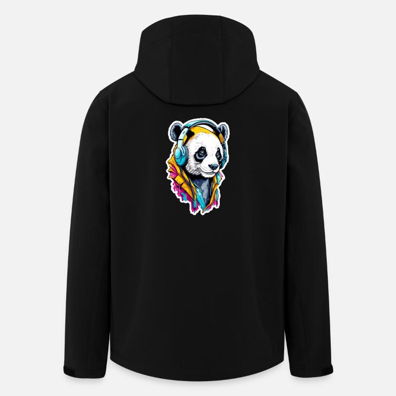 Panda - Men’s Recycled Softshell Jacket by Stanley/Stella - black