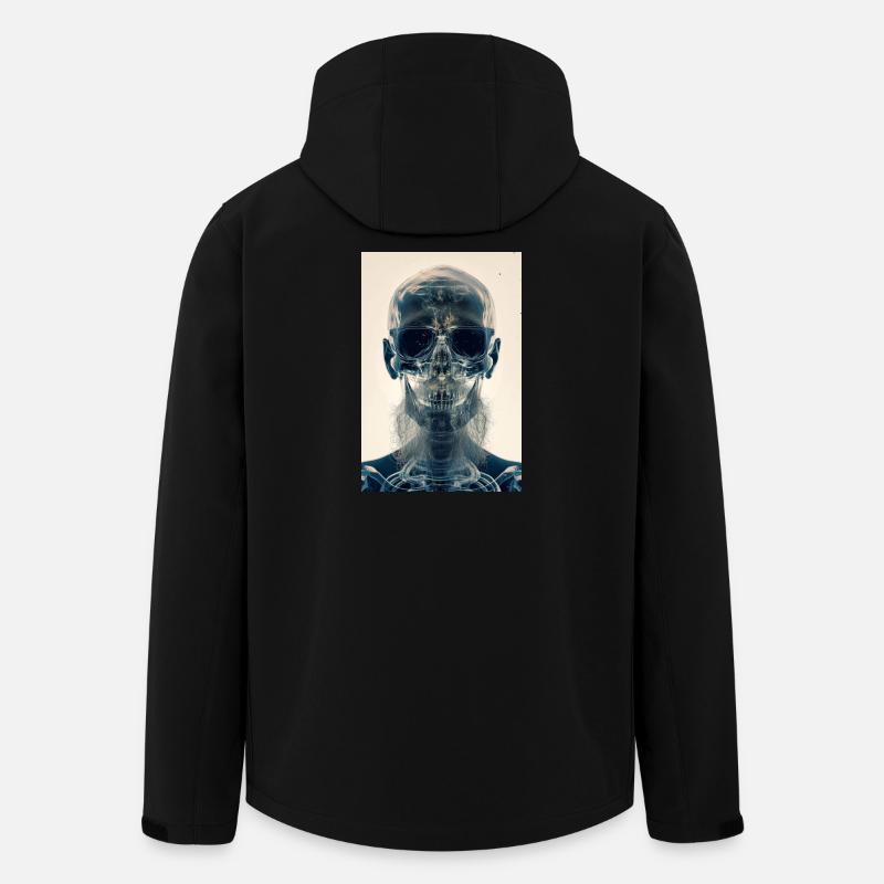 x-ray hipster skull - Men’s Recycled Softshell Jacket by Stanley/Stella - black