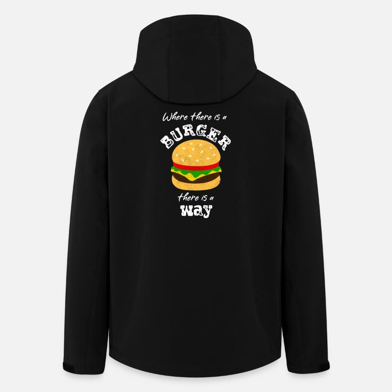 Burger Hamburger - Men’s Recycled Softshell Jacket by Stanley/Stella - black