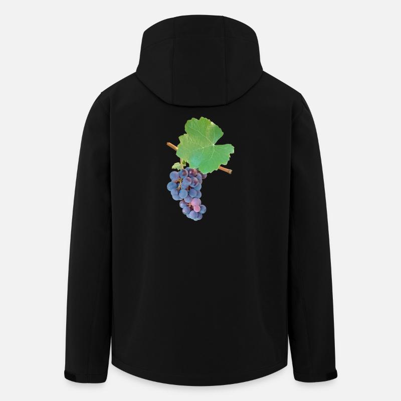 Raisins – élégance fruitée - Veste softshell homme en polyester recyclé Stanley/Stella - noir
