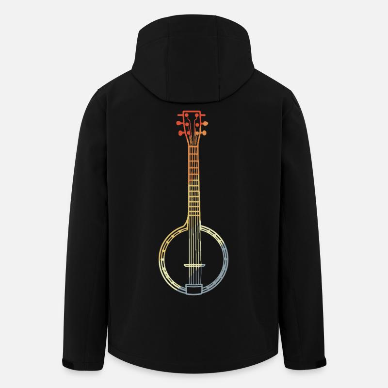 Banjo Skizze 90er Look - Recycelte Männer Softshell-Jacke von Stanley/Stella - Schwarz